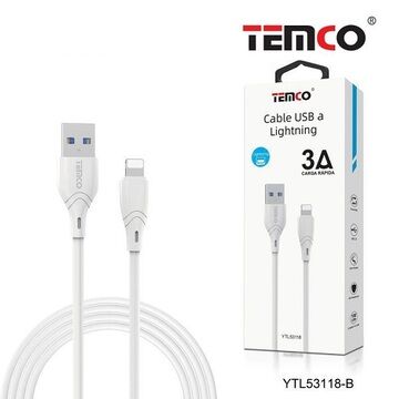 Cable 3A 1m Lightning Blanco