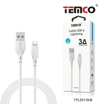 Cable 3A 1m Lightning Blanco