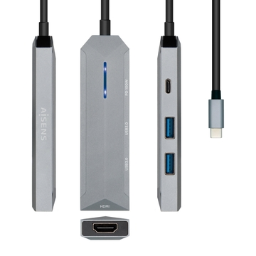 Docking USB Tipo-C Aisens ASUC-4P002-GR