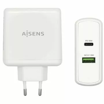 Cargador de Pared Aisens ASCH-2PD30QC-W 48W