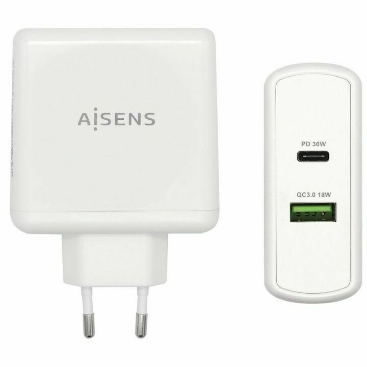 Cargador de Pared Aisens ASCH-2PD30QC-W 48W