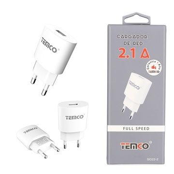 CARGADOR DERED TEMCO 2.1A BLANCO (SD22-2N)