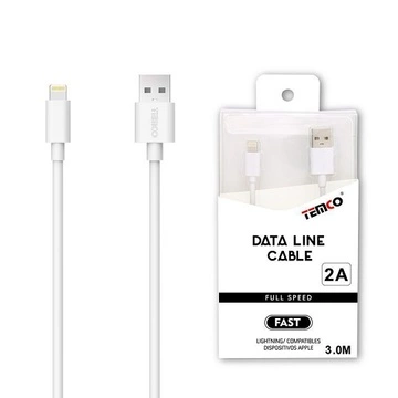 Cable 2A 3m Lightning Blanco