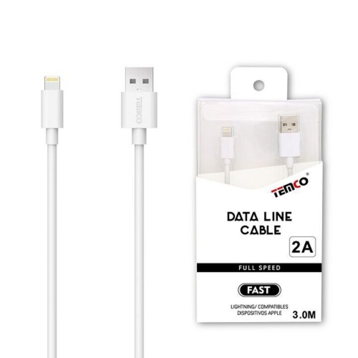 Cable 2A 3m Lightning Blanco